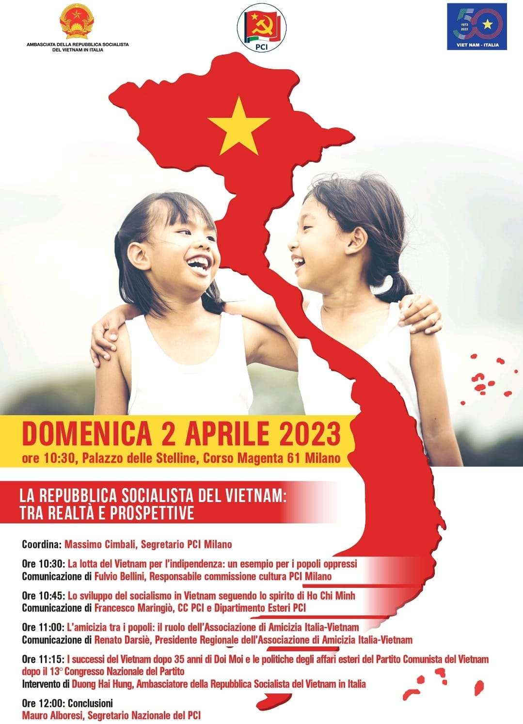 Manifesto iniziativa «LA REPUBLICA SOCIALISTA DEL VIETNAM TRA REALTÀ E PROSPETTIVE»