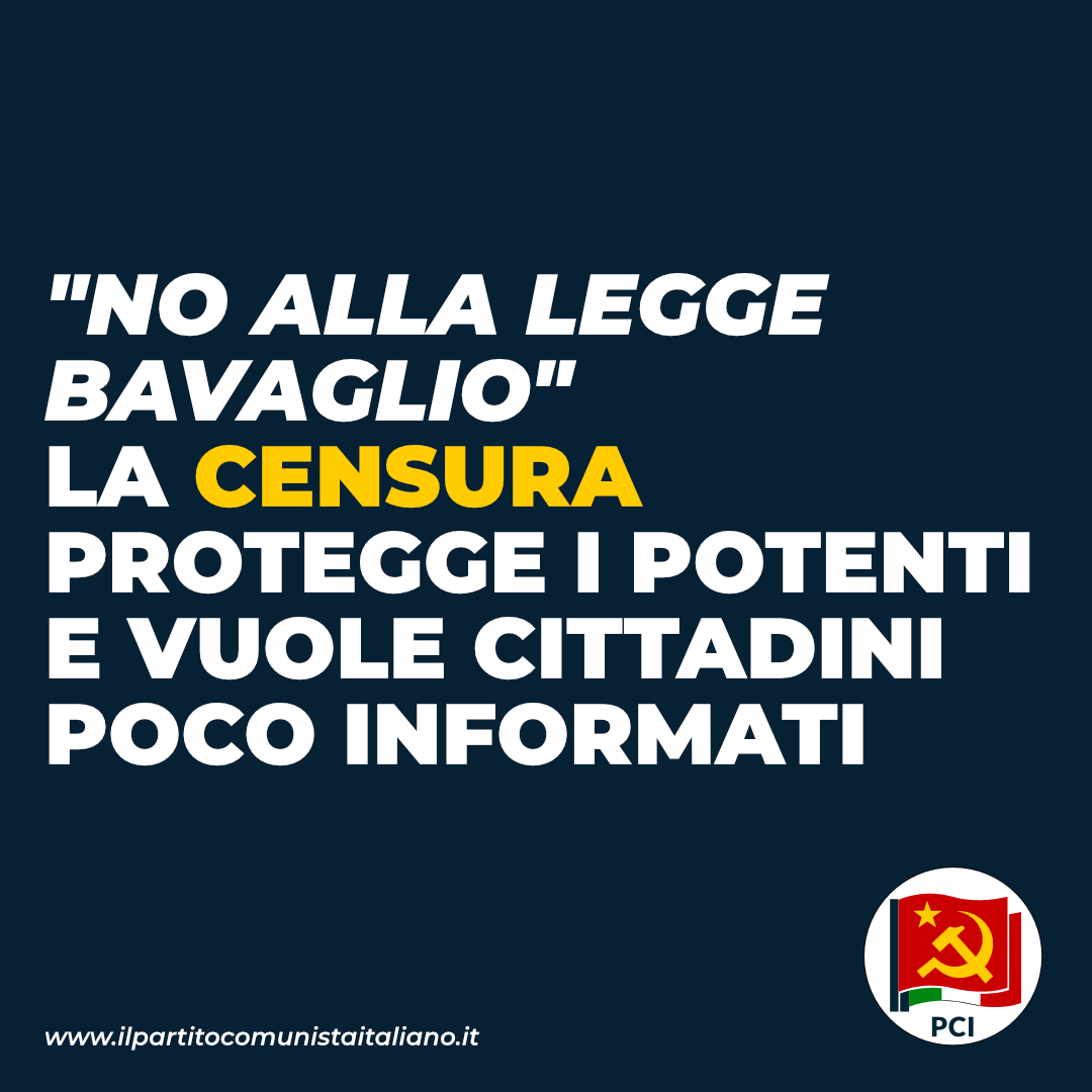PCI: Mauro Alboresi sostiene l’appello alla petizione “NO ALLA LEGGE BAVAGLIO”