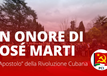 In onore di José Marti, l’”Apostolo” della Rivoluzione Cubana